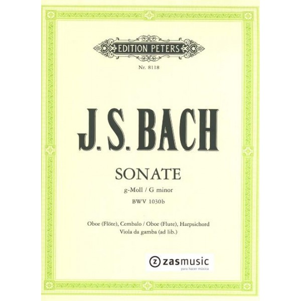 Bach, Sonate G minor BWV 1030b