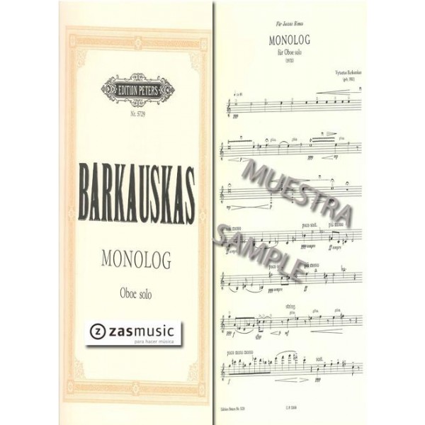 Barkauskas, Vytautas: Monolog Oboe solo (1970)