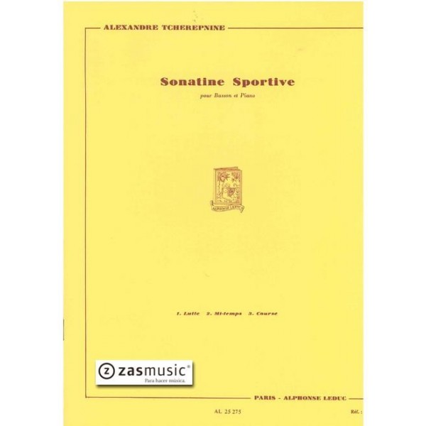 Tcherepnine: Sonatine Sportive para fagot y piano