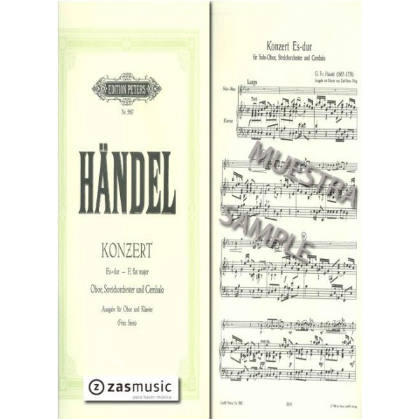 Handel: Konzert Es dur. Ausgabe für Oboe und Klavier