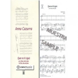 Cazurra: Quan no hi siguis para flauta, oboe y piano