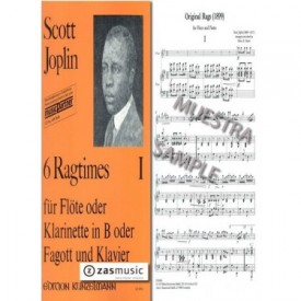 Joplin: 6 ragtimes für flöte oder klarinette in B