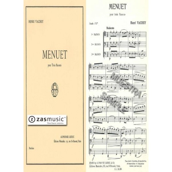 Vachey: Menuet para tres fagots
