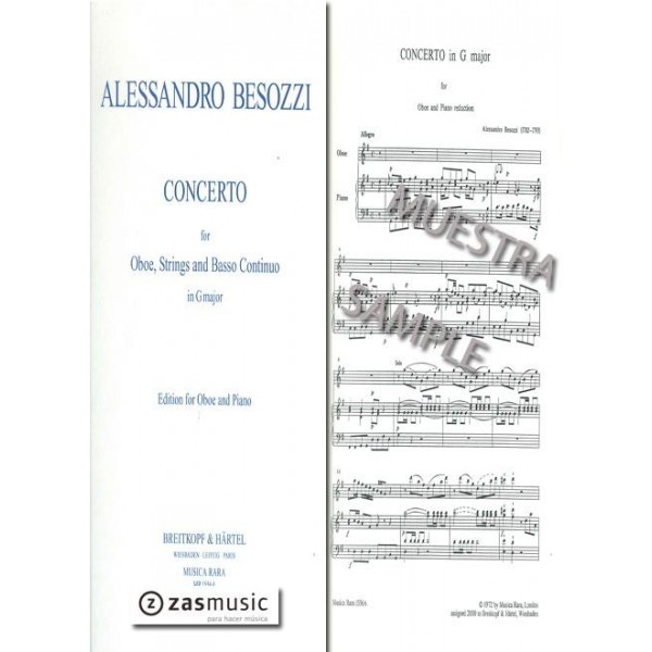 Besozzi: Concerto for oboe, strings and basso continuo in G major