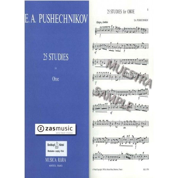Pushechnikov, E.A.: 25 studies for oboe