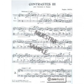 Bozza: Contrastes III para clarinete y fagot