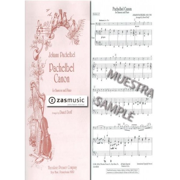 Pachelbel, Johann: Pachelbel canon for bassoon and piano