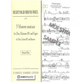 Hummel: 5 moments musicaux for oboe, klarinette (Bb) und fagott