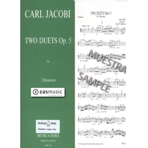 Jacobi: Two Duets Op.5 for 2 bassoons