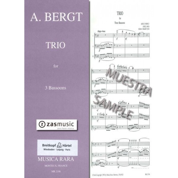 Bergt, Adolf: Trio for 3 bassoons