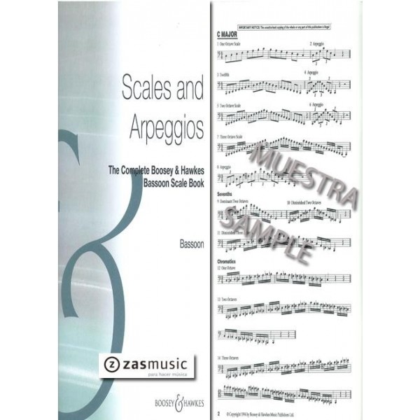 Escalas y arpegios para fagot