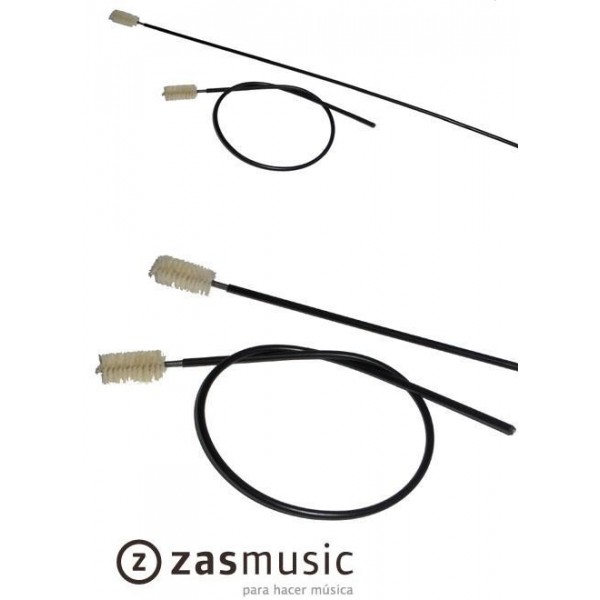 Limpiador de tudel con escobilla en la punta y forrado de plástico