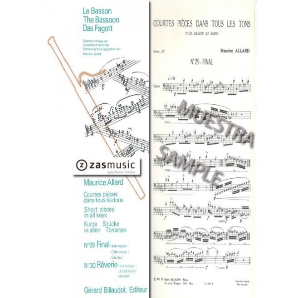 Allard: Short Pieces in all keys. fagot y piano 29 y 30