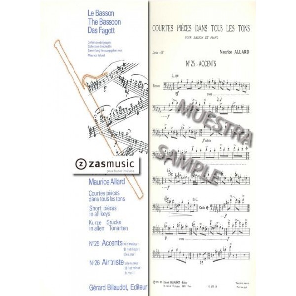 Allard, Maurice: Short Pieces in all keys. N 25 D flat major n 26 B flat minor.