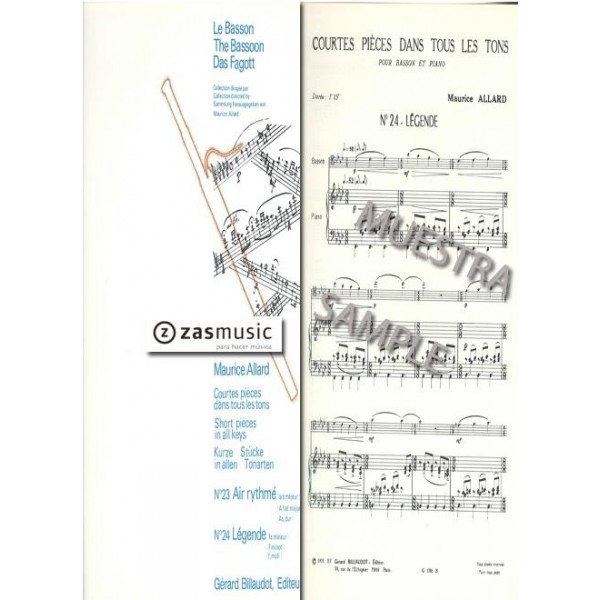 Allard: Short Pieces in all keys. fagot y piano 23 y 24