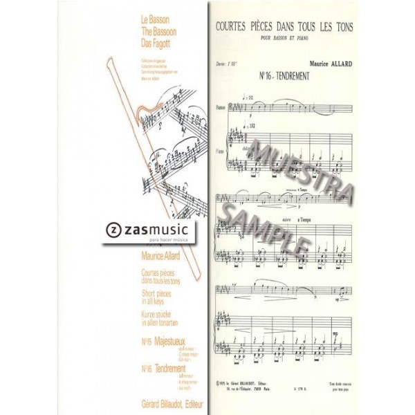 Allard, Maurice: Short Pieces in all keys. N 15 C sharp major n 16 A sharp minor.