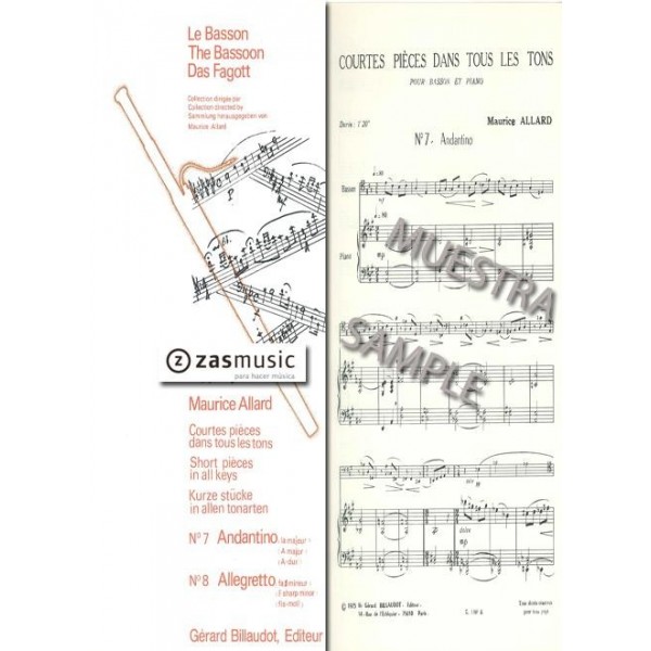 Allard: Short Pieces in all keys. fagot y piano 7 y 8