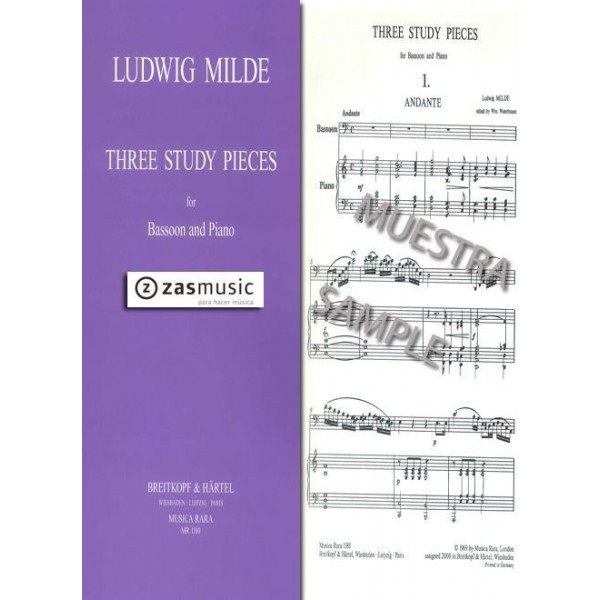 Milde: Three study pieces for bassoon