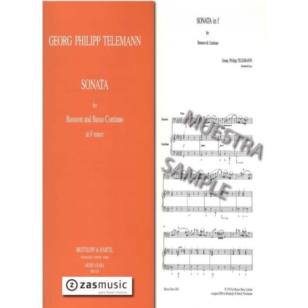 Telemann: Sonata in f minor for bassoon and basso continuo