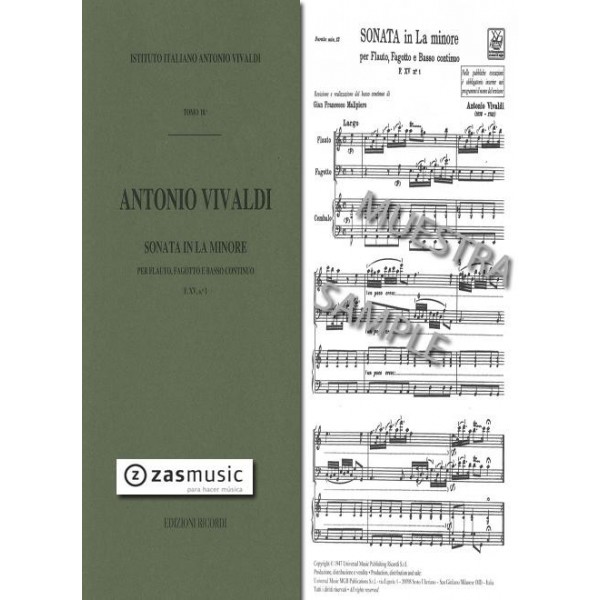 Vivaldi: Sonata in La minore F. XV n  1 RV 86