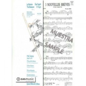 Dubois: 3 nouvelles Brèves pour basson accompagné de piano