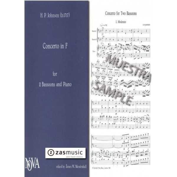 Johnsen: Konzert in F-Dur für 2 fagotte und Klavier
