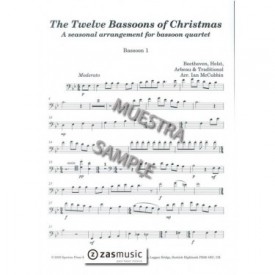 Beethoven, Holst: The Twelve Bassoons of Chritsmas. A seasonal arrangement for bassoon quartet