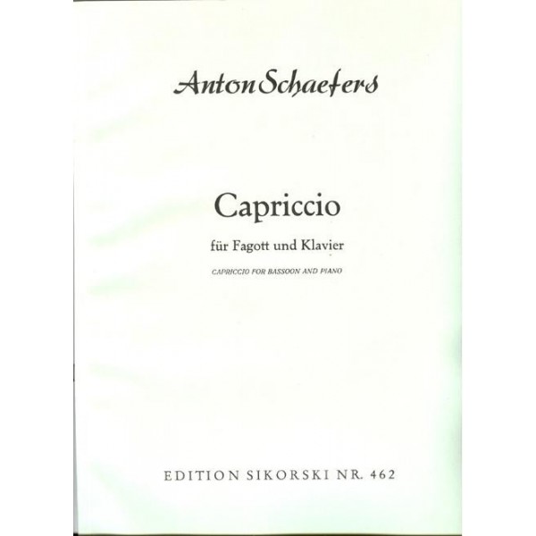Schaefers, Anton: Capriccio für fagott und Klavier