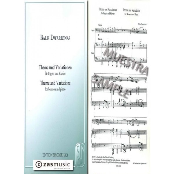 Dwarionas: Theme and Variations for bassoon and piano