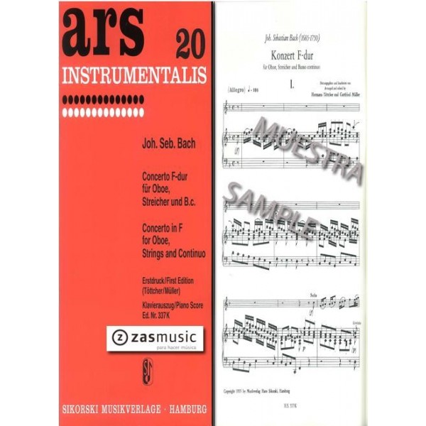 Bach: Concerto in F for oboe, strings and continuo