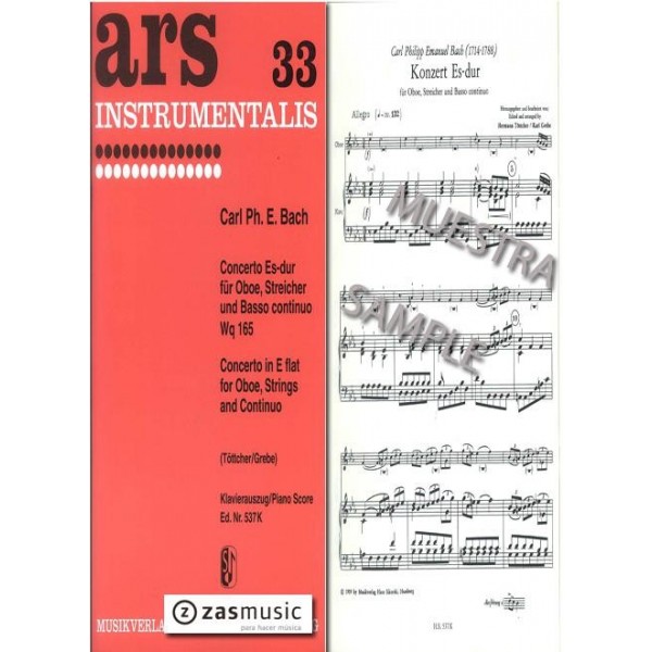 Bach: Concerto in E flat for Oboe Wq 165