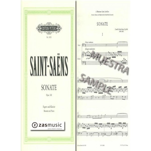 Saint-Saëns: Sonate opus 168 bassoon and piano