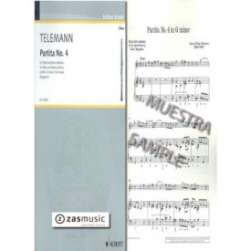Telemann: Partiten (Nr. 4) in G minor para oboe y piano