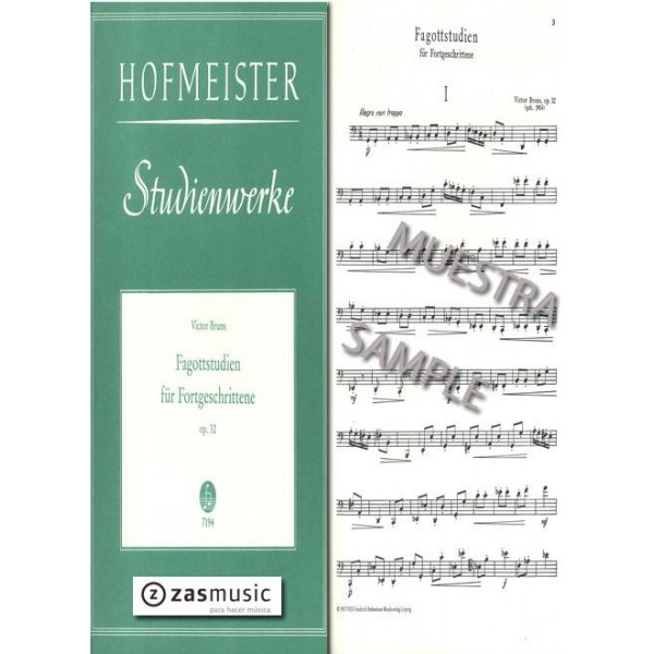 Victor Bruns (1904): Fagottstudien für Fortgeschrittene op. 32
