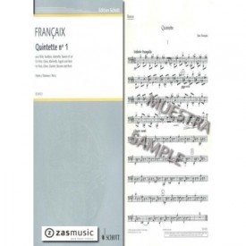 Françaix, Jean (1912-1997): Quintette n 1 pour flute, hautbois, clarinette (la), basson et cor