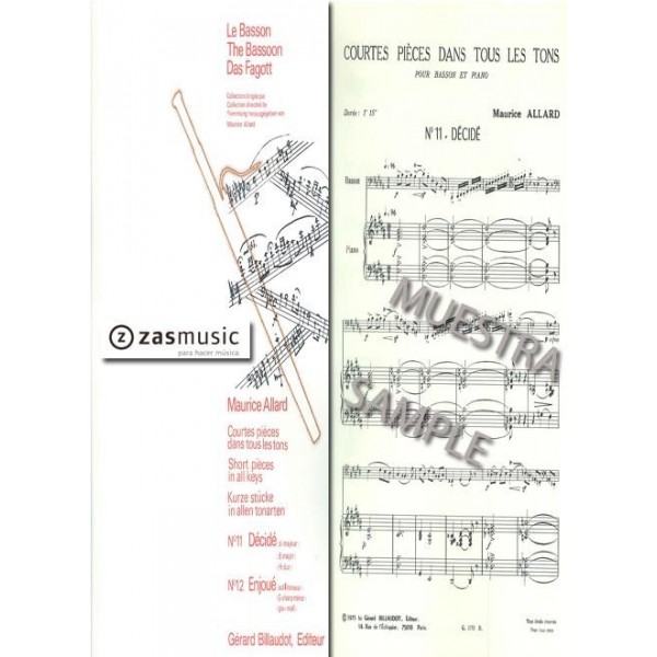 Allard: Short pieces in all keys Nº11 Décide B major Nº12 G sharp minor
