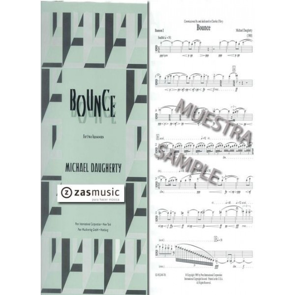 Daugherty: Bounce for two bassoons.
