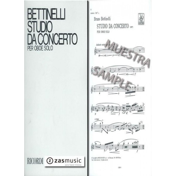 Bettinelli: Studio da concerto per oboe solo (1977)