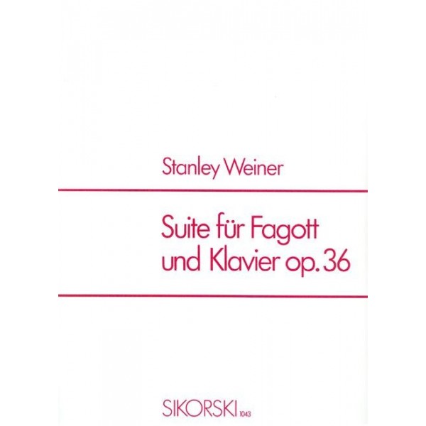Weiner: Suite für fagott und Klavier op.36