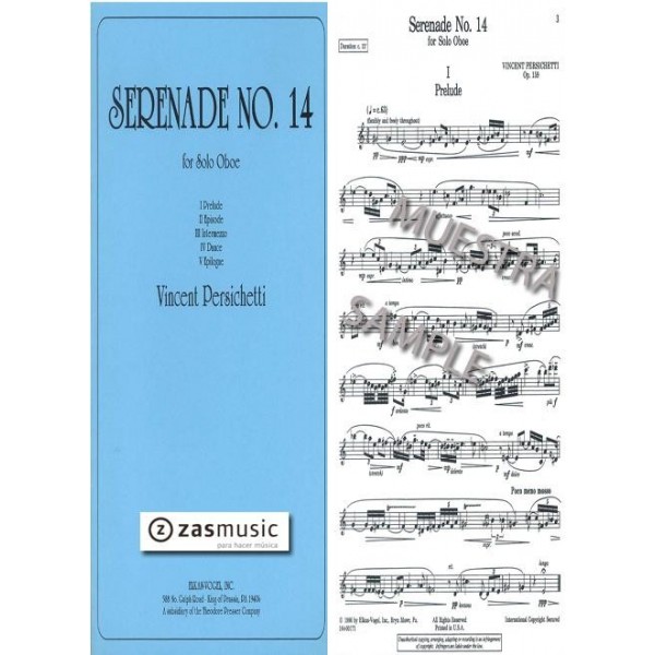 Vincent Persichetti: Serenade nº 14 for solo oboe op. 159