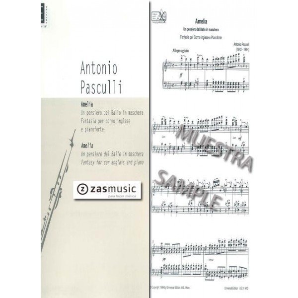 Pasculli: Un pensiero del ballo in maschera. Fantasia para corno inglés y piano