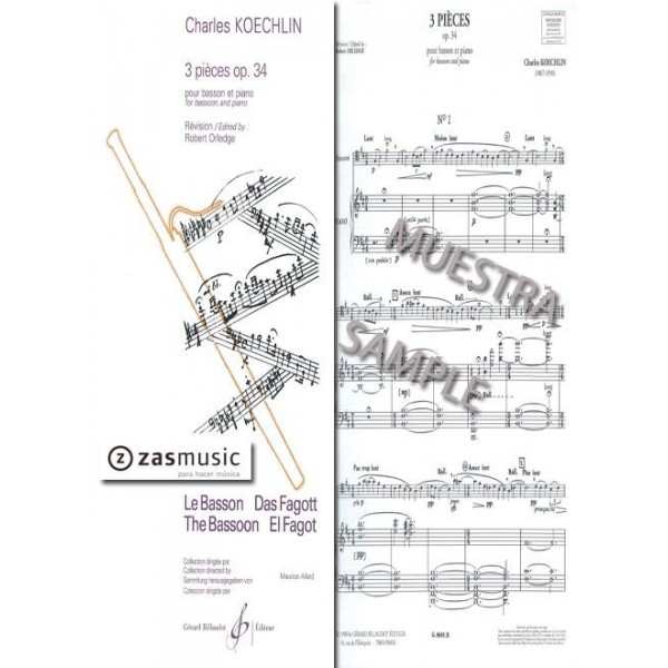 Koechlin: 3 pièces op. 34