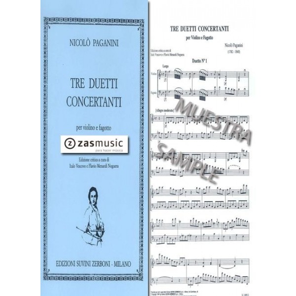 Paganini: Tre duetti concertanti per violino e fagotto