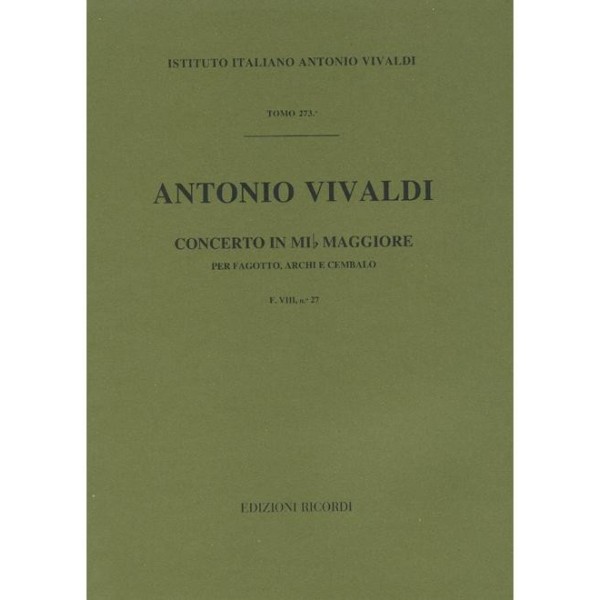 Vivaldi: Concerto in Mi b Maggiore per fagotto F. VIII n27