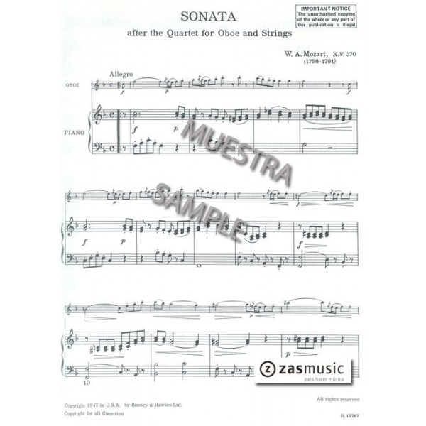 Mozart: Sonata. After the quartet. K370