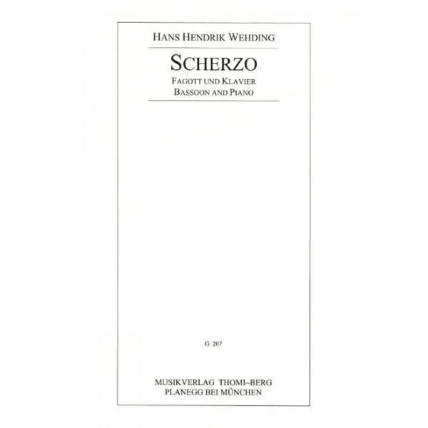 Wehding: Scherzo. Bassoon and piano