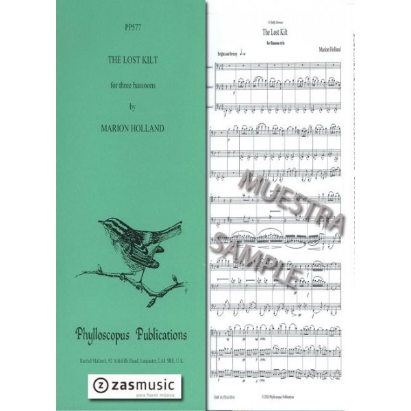 Holland, Marion (*1958): The lost kilt for three bassoons