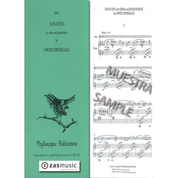 Swindale: Sonatina for oboe and pianoforte