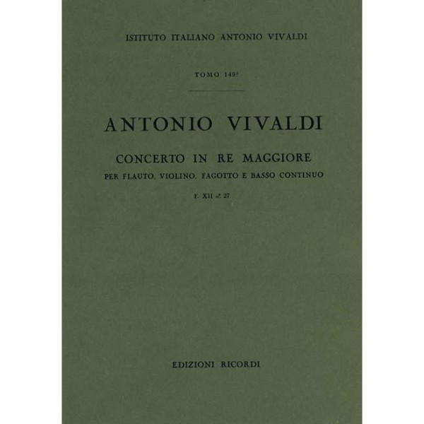 Vivaldi: Concerto in Re Maggiore F. XII n 27 RV 91