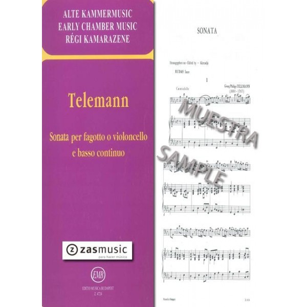 Telemann: Sonata perfagotto o violoncello e basson continuo